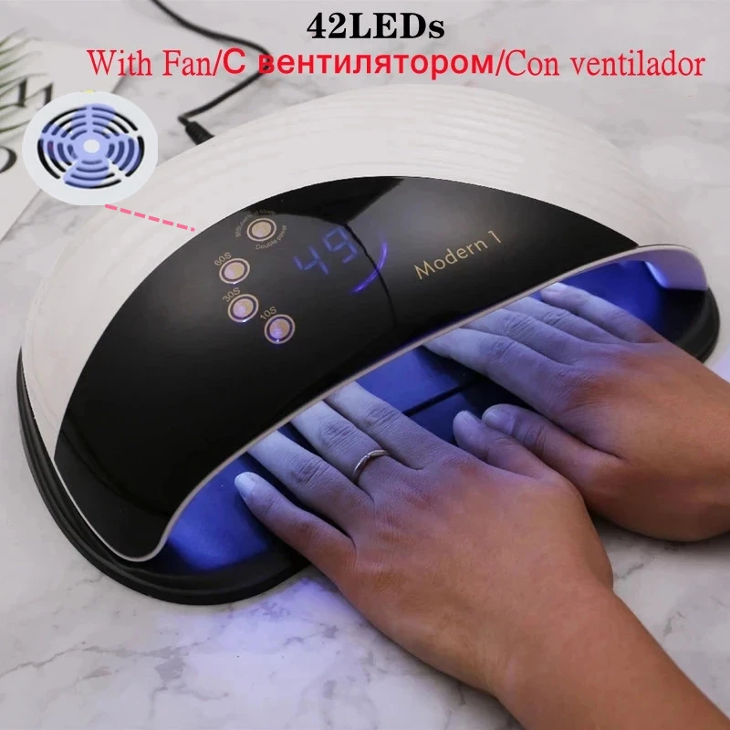 Modern1/2 Builtin Cooling Fan Nail Dryer 3 In 1 Quick Drying Nail Lamp