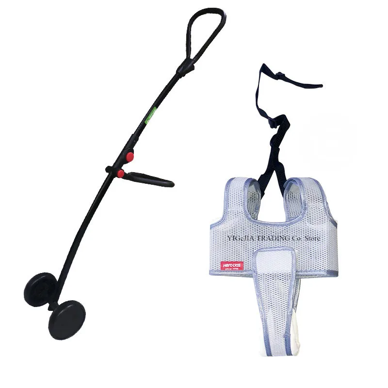 Прогулочное оборудование для малышей с подлокотником и поручнем для родителей, с защитой от падения, с алюминиевой рамой, Детские прогулочные крылья - Цвет: Черный
