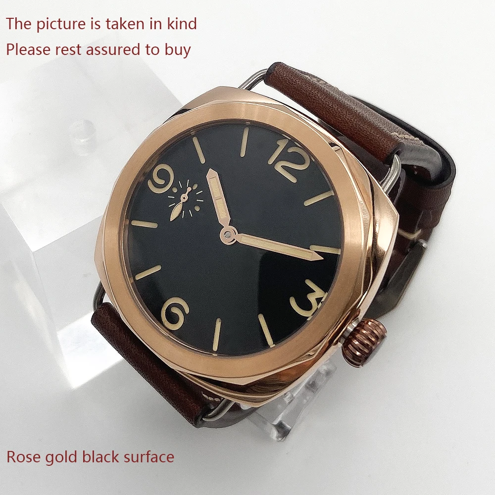 Men's Mechanical Watch 47mm 316 Stainless Steel Polished Case 17 Jewelry Mechanical Manual Movement Luminous Hand 50m Waterproof - 3