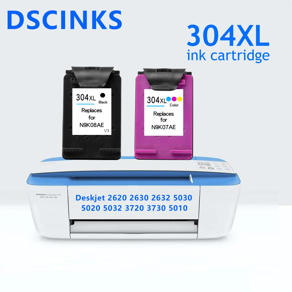 Uforenelig Låse Temerity 100% Compatible For Hp 304xl Hp 304 Ink Cartridge Replacement For Hp  Deskjet Envy 2620 2630 2632 5030 5020 5032 3720 3730 5010 - Ink Cartridges  - AliExpress