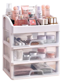 

Plastic Makeup Storage Box Cosmetic Drawer Container Makeup Organizer Nail Casket Holder Desktop Sundry Storage Case Bead Tools