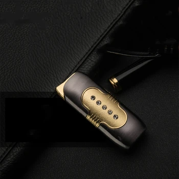 

Diamond Setting Torch Cigar Lighter Jet Butane Metal Turbo Lighter Portable Spray Gun 1300 C Windproof Pipe Gadgets For Men
