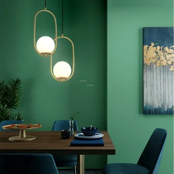 

Modern Simple Pendant Lights For Livingroom Bedroom Minimalist Restaurant Deco Hanging Glass Ball Pendant Lamp Pendant lights