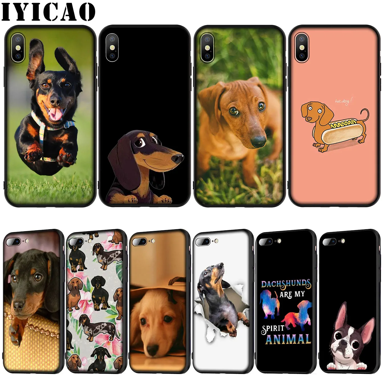 IYICAO Одежда для собак привлекательный мягкий силиконовый чехол iPhone XR X XS 11 Pro Max 10 6S 7