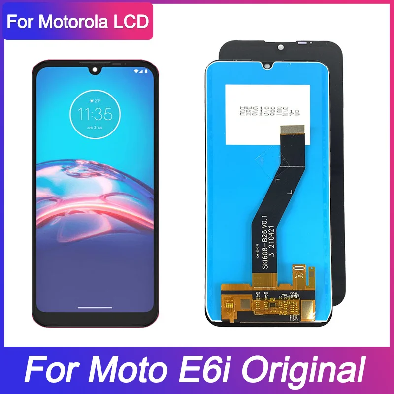 Для Motorola E6i ЖК-дисплей сенсорный экран дигитайзер в сборе Замена XT2053-5For Moto |
