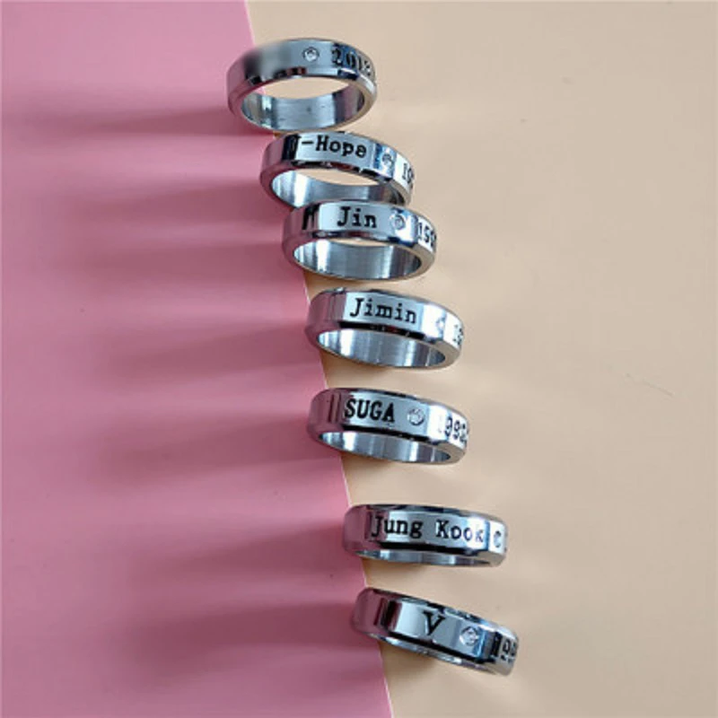 

Kpop Ring Stainless Steel JHOPE Finger Rings Jewelry Rings Accessories for Men Women Female Bangtan Boys Jewelry