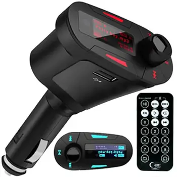 

Fm передатчик Car Kit MP3 Player Wireless FM Transmitter Modulator USB SD MMC LCD Remote трансмиттер fm модулятор with Audio