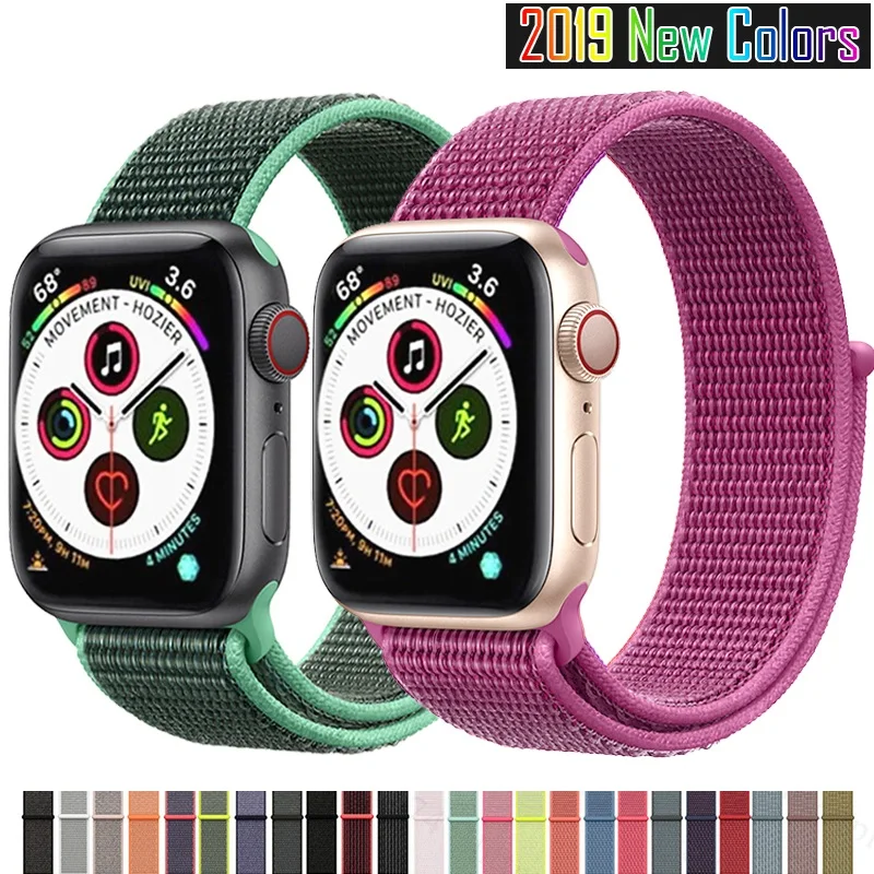 

For Apple Watch Band 3/2/1 38MM 42MM Nylon Soft Breathable Nylon for iWatch Replacement Band Sport Loop series4/5 40mm 44mm