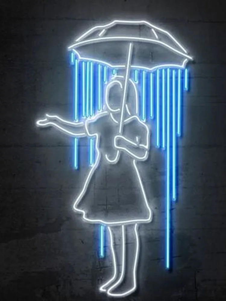 Señal de neón Nola Girl con paraguas, de lluvia, cerveza, bar, club, love resterant, luz, exhibición de tienda de impacto de atraer Luz AliExpress Luces e iluminación