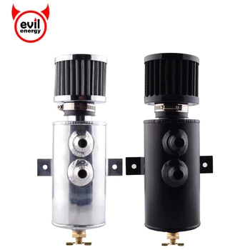 

evil energy 750ml Oil Catch Tank Can With Breather Filter Aluminum 10AN Fuel Tanks Can Auto Car Accessories Black