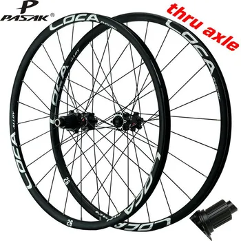 

PASAK MTB Mountain Bike Road Bicycle Thru-axis Wheel Set 26/27.5/29 Inch/700C Straight Pull Disc Brake Wheel Small Spline Hub