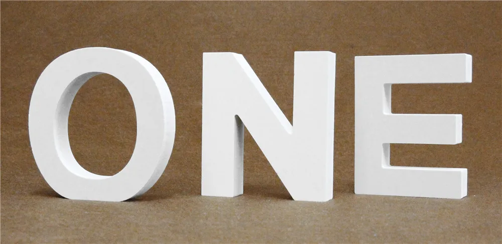 Толстые 25 мм деревянные буквы алфавит, цифры слово имя дизайн искусство Крафтовая стойка в форме сердца Свадебный домашний декор - Цвет: ONE