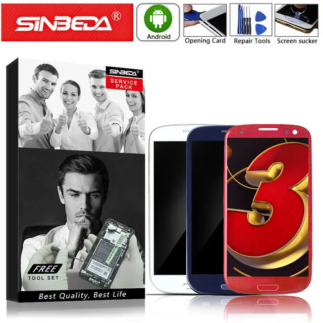

4.8" AMOLED For SAMSUNG Galaxy S3 Display LCD Digitizer Touch Screen with Frame For SAMSUNG S3 LCD Screen S3 i9300 i9305 i747