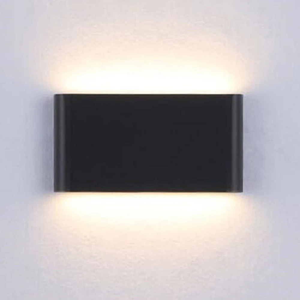 Bathroom 8W LED Wall Light Modern Design,Aluminium IP65 Waterproof Wall Lamp Up Down Spot Light Cool White 6000K Wall Wash Light for Living Room Bedroom Hallway 