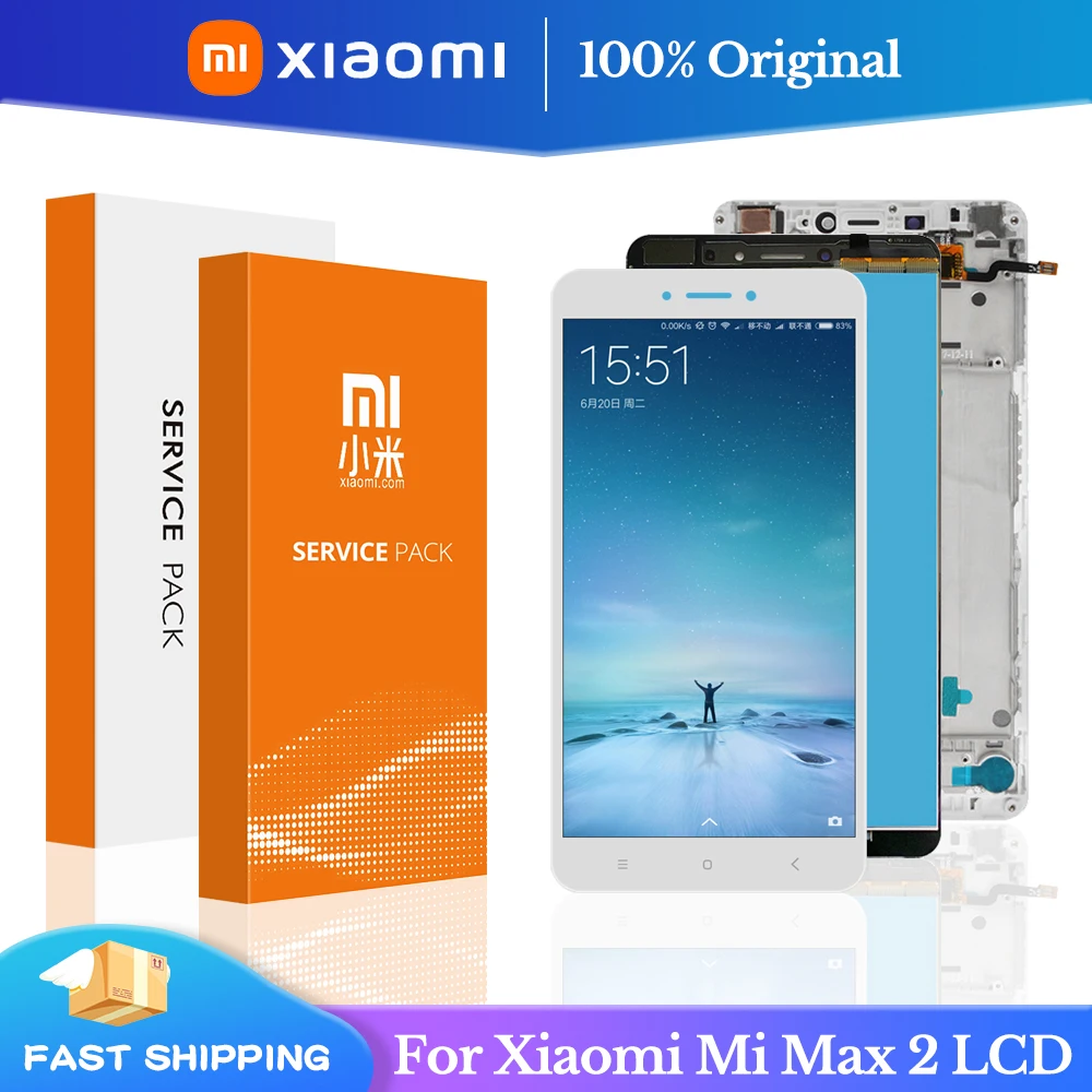 6 44 &quotОригинальный ЖК-дисплей Mi Max 2 для Xiaomi дисплей с рамкой сенсорный экран