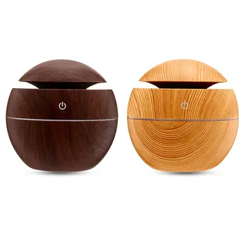 

Household Aromatherapy Machine Wood Grain Round Humidifier Mushroom Humidifier Wood Grain Aromatherapy Machine