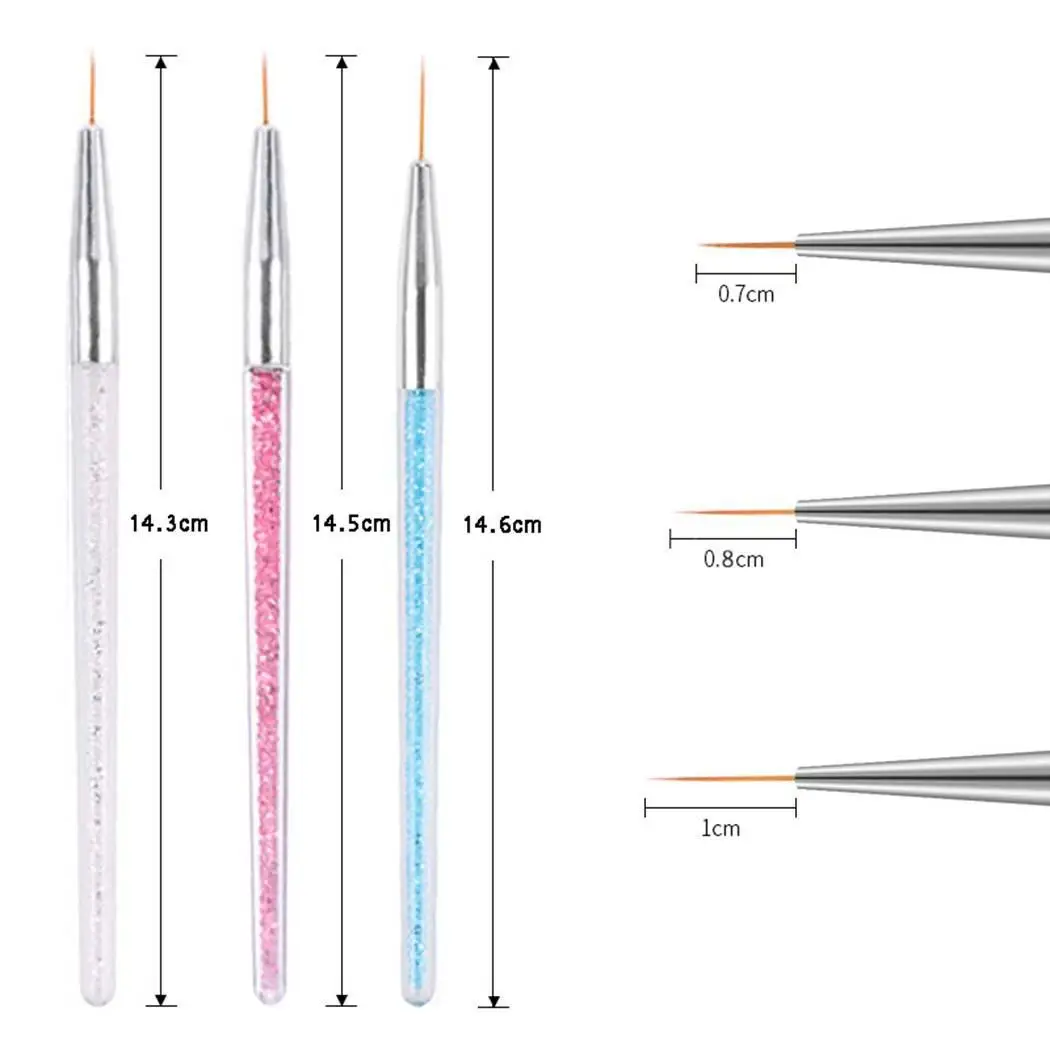 Для женщин мода ногтей Маникюр Nail Art Картина упаковка ручки около 14,5 см/5,7 дюйма инструменты DIY салонные