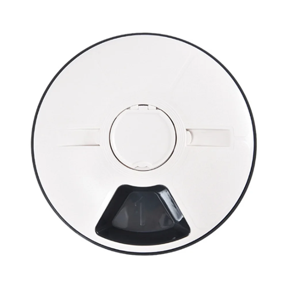 

Round Digital Timer Cats Dispenser 6 Meal Trays Dogs Dry Wet Food Large Capacity Programmed LCD Display Pet Automatic Feeder