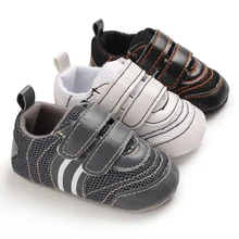 

Newborn baby shoes boys fashion striped mesh breathable casual sneakers non-slip toddler shoes First Walkers Moccasins