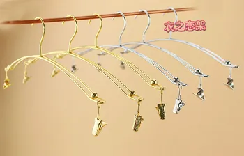 

20pcs/lot 28cm Stainless steel hangers for clothes rack metal underwear hanger rack underwear bra hanger clip