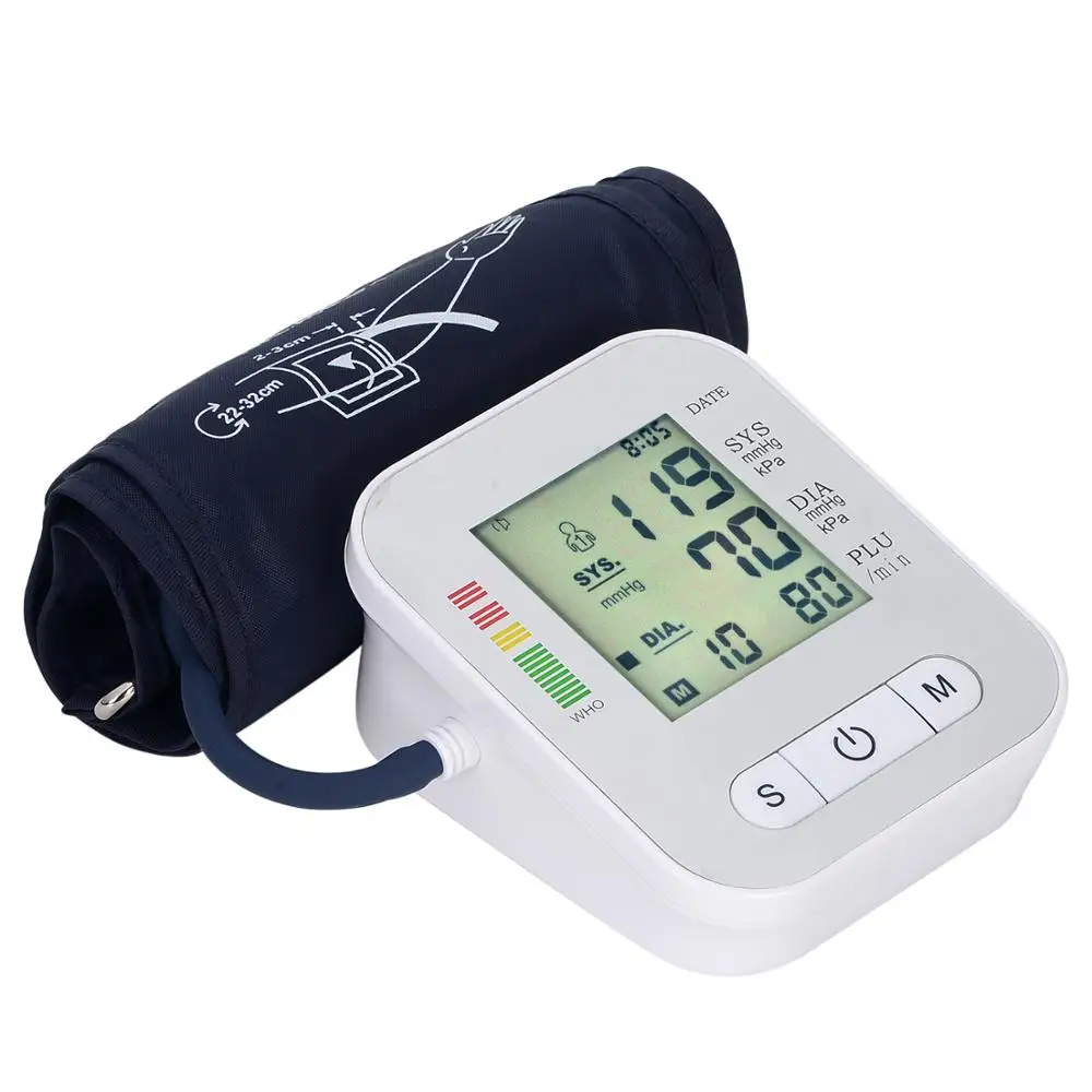 

Intelligent LCD precise electronic sphygmomanometer arm voice automatic blood pressure and pulse meter