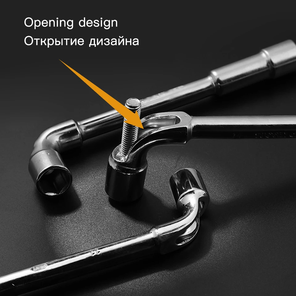 Open End Wrench Socket Tool Hex Socket Wrench Hand Repair Tool L-shaped Hexagonal Wrench 6-24mm Klucze Nasadowe Ratelsleutel