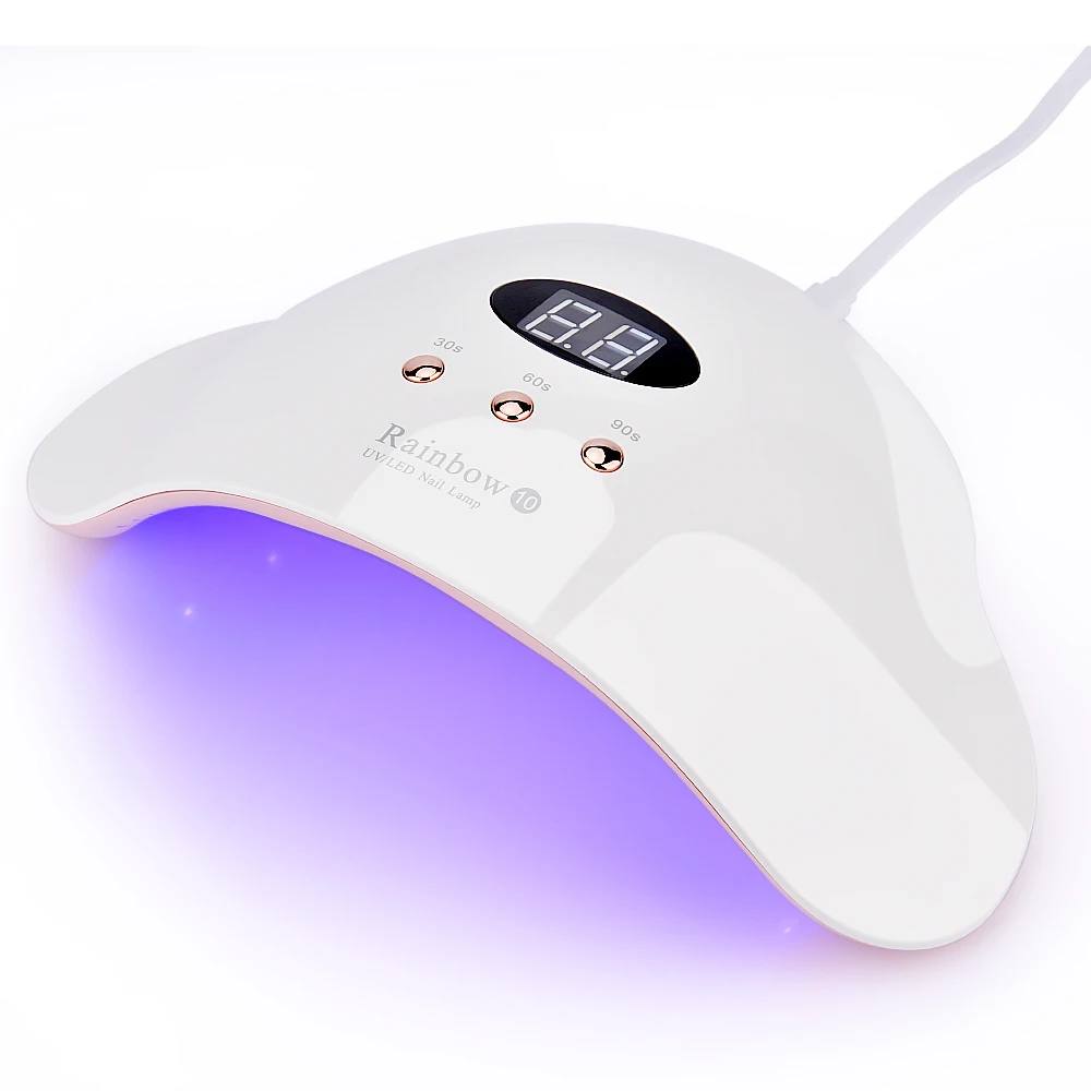 12Led 24 Вт форма Радуги УФ Сушилка для ногтей пальцев лак Гель маникюра USB кабель