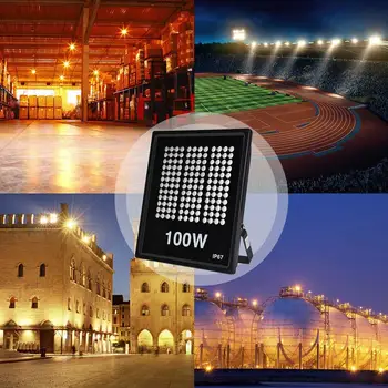 

100W Rectangular Flood Light 220V Warm White