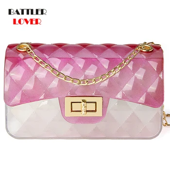 

Women Jelly Handbags Casual Flap Bags for Ladies Crossbody Shoulder Bags Beach Bags Girls Pouch Bolsas Sweet Candy Color