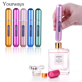

YOURWAYS 5ml 8ml Refillable Mini Perfume Spray Bottle Aluminum Spray Atomizer Portable Travel Cosmetic Container Perfume Bottle