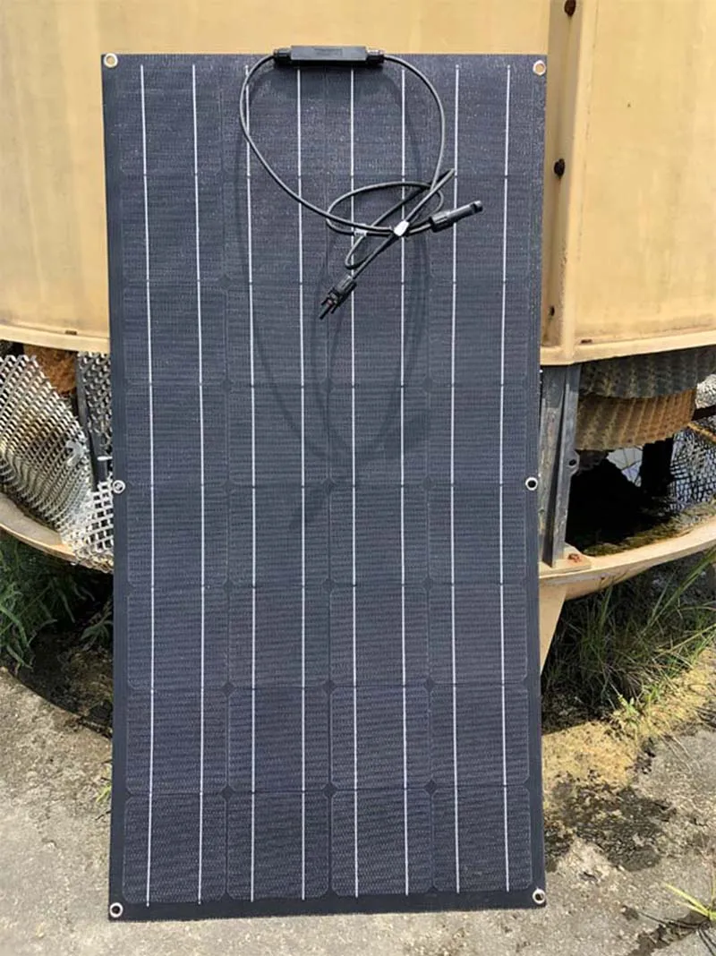 Etfe Solar Panel 100w 12v 3Pcs Solar Battery Charger Solar Module Flexible 300w 36v 220v 110v Caravan Car Camping Boat RV Marine
