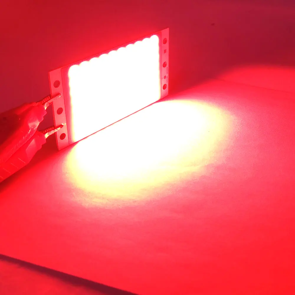 94*50 мм 15 Вт COB светодиодный светильник 12 в светильник ing источник для DIY автомобиля работы лампы авто лампы Теплый Природа холодный белый синий 1500LM - Цвет: Red
