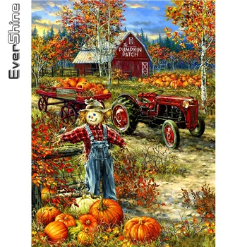 

Evershine 5D DIY Diamond Embroidery Tree Rhinestone Picture Diamond Painting Autumn Landscape Home Decorations