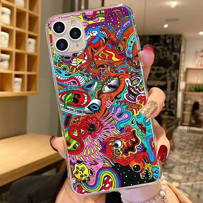 Phone Case For iPhone 13 12 11 Pro XS Max 7 8 6 6s Plus 13Mini SE2020 X XR Graffiti Sticker Art Soft TPU Silicone Cases Cover Phone Case For iPhone 13 12 11 Pro XS Max 7 8 6 6s Plus 13Mini SE2020 X XR Graffiti Sticker Art Soft TPU Silicone Cases Cover