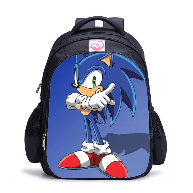 photo color 16 дюймов Марио Соник бум Hedgehogs детские школьные сумки ортопедические школьный рюкзак для детей мальчиков Mochila Infantil сумки с рисунком - Цвет: photo color