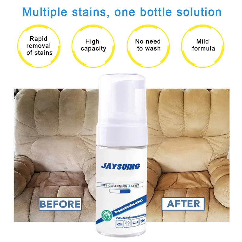 30/150/200ML Waterless Oil Stain Foam Cleansing Dirty Cloth Shoes Bag Hat Sofa Cleaner@LS