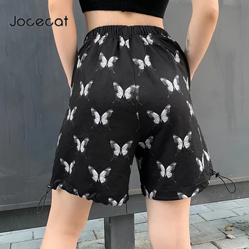 

Casual Loose Jogger Shorts For Women Home Fashion Leisure Outfits Butterfly Print High Waisted Shorts Summer Harajuku