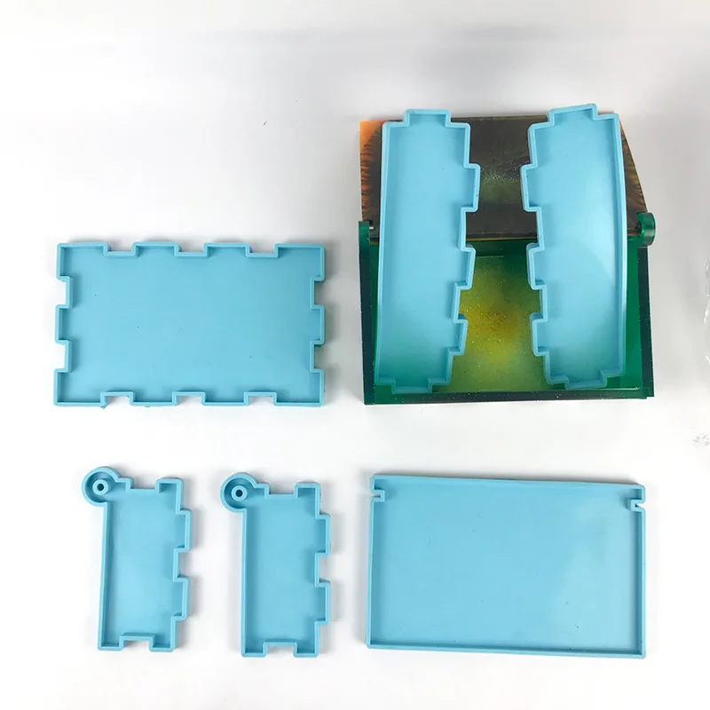 Domino Silicone Resin Molds Resin Casting Mold with Storage Box