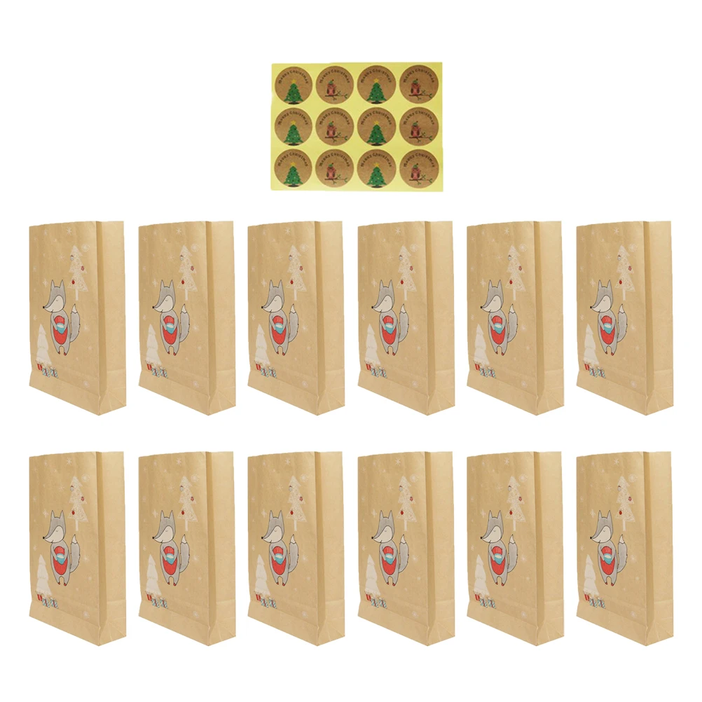12PCS Fashion Portable Cartoon Cute Creative Candy Paper Bag for Home Party Christmas