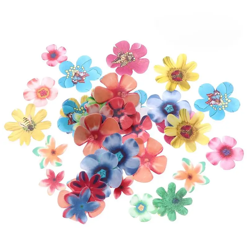 

180pcs Flower Decor Wafer Paper Safe Beautiful Edible Cake Decor for Birthday