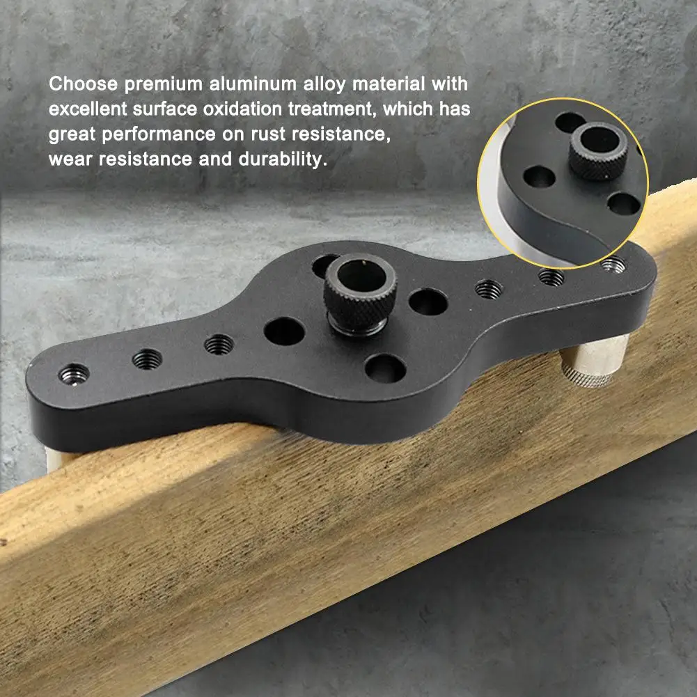 Dowel Drill Guide 5.51inch Aluminum Alloy 3 Holes Woodworking Bit Jig Positioner Locator Craft Hand Tool | Инструменты