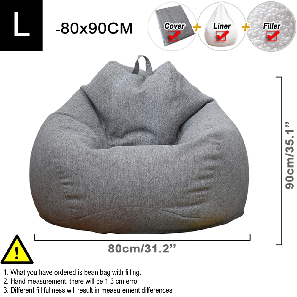 150-240L Bean Bag Sofa Insert Core with Filling Polystyrene Foam EPS Ball  Beanbag Filler Big Inner Stuffing Wash Bag Zipper - AliExpress