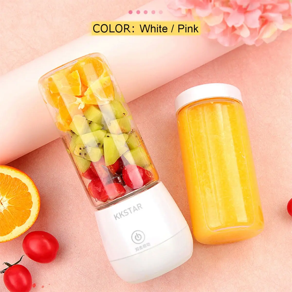 

Rechargeable Electric Juicer 450ML Portable Automatic Double Cups Juice Smoothie Maker Fruits Vegetables Mixer Kitchen Tools
