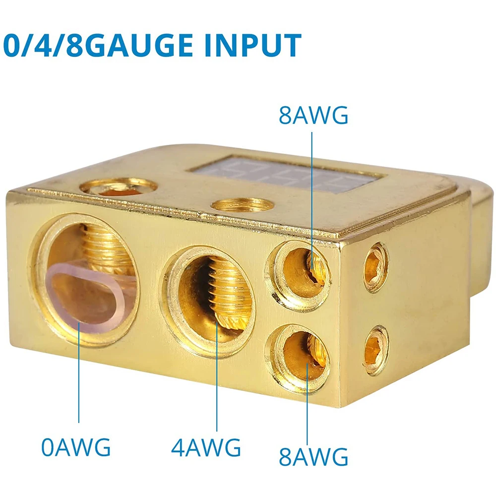 Car Battery Terminal Connectors Voltmeter Positive Negative Battery Shim Post Clamp Cable Ends for Auto Camper Trailer battery terminals car battery accessories