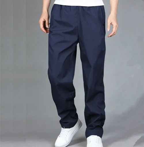 Quick-drying Loose Straight Summer Wear-resistant Waterproof Pant Men's Sweatpant Trousers Autumn Winter Plus Velvet Warm Pants sports pants for men