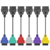 6PCS For Fiat ECUScan Adapter MultiECUScan Color OBD OBD2 Connector ABS Airbag obd2 Scanner Diagnostic Cable For Fiat ECUScan 4