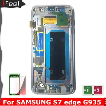 

5.5'' Super AMOLED Replacement LCD for SAMSUNG Galaxy S7 edge G935 G935F LCD Display Touch Screen with frame Digitizer