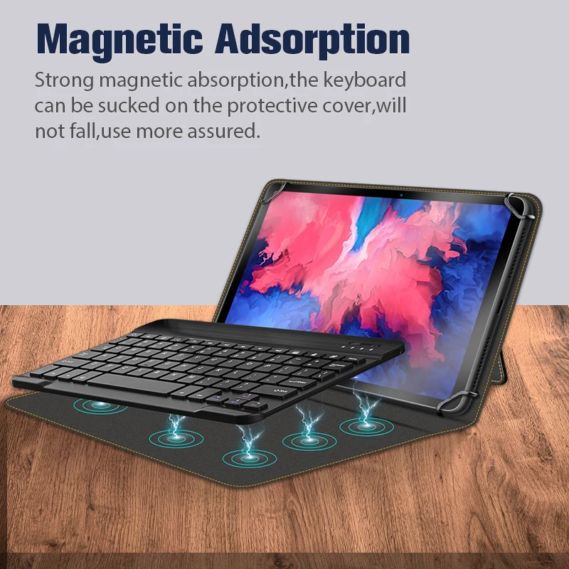 QYiD Keyboard Case for Lenovo Tab P11 11-inch Full HD Tablet 2020 Release Model: TB-J606F TB-J606X Black Leather Stand Case Cover with Magnetically Detachable Wireless Keyboard QYiD Keyboard Case for Lenovo Tab P11 11-inch Full HD Tablet 2020 Release Model: TB-J606F TB-J606X Black Leather Stand Case Cover with Magnetically Detachable Wireless Keyboard