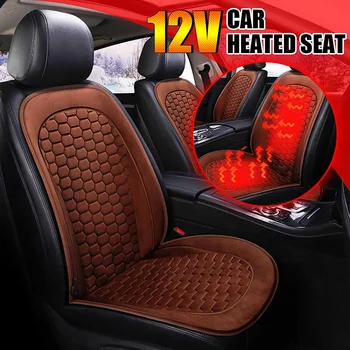 

12V Auto Car Seat Heated Cover Cushion Pad Protection Electric Fast Heated Adjustable Warm Winter Snow Cold Proof 3 Mode