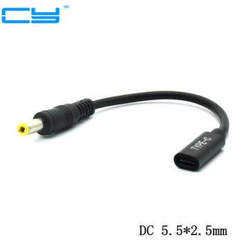 

5.5*2.5mm DC Power Male Tip Plug Connector With Cord Cable to USB Type C Female Plug Converter for Asus Toshiba Laptop Adapter